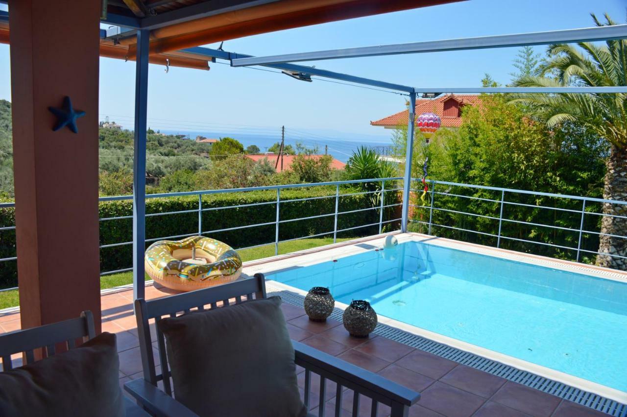 Cozy Small Smart Villa With Private Pool Mikri Mantineia Kalamata Extérieur photo